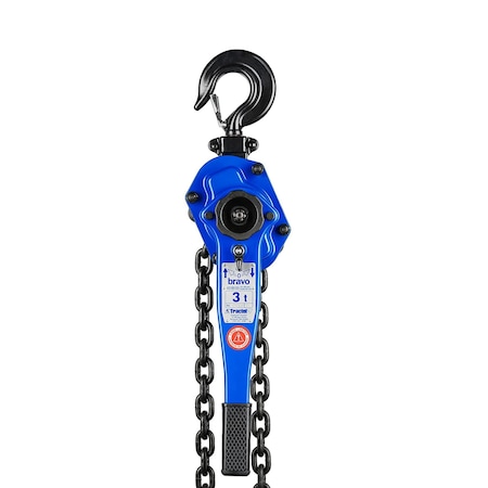 Tractel Lever Chain Hoist, 6,000 lb Load Capacity, 5 ft Hoist Lift, 1.5 in. Hook Opening 19689